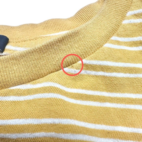 Brandy Melville | Women | Aleena Mustard Yellow Striped Boxy Tee | One Size - Picture 8 of 12